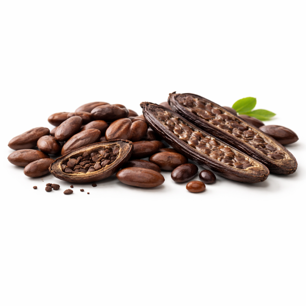 Cacao and carob used in TÓFFE KLAR for smooth energy, rich and chocolate flavor